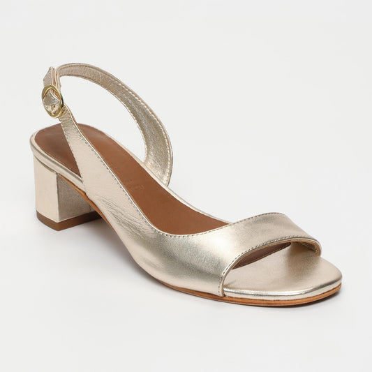 Nonnie sandales en cuir gold