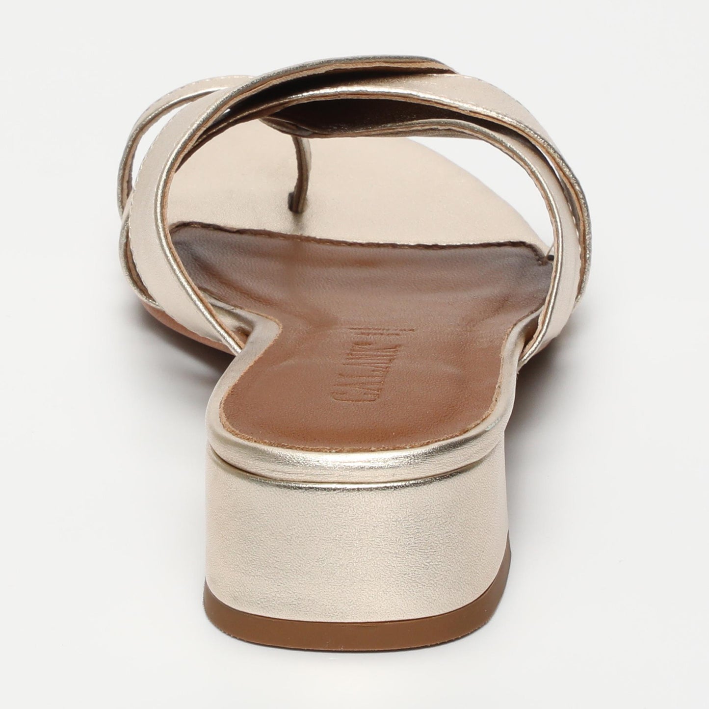 Nora sandales en cuir platinium