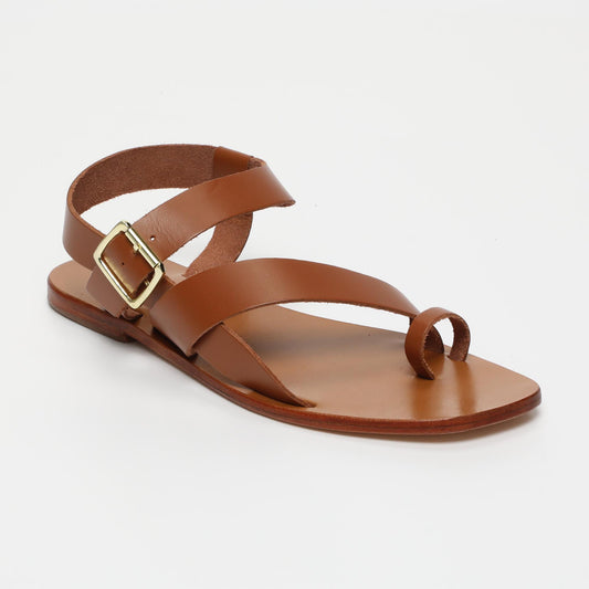 Norma sandales en cuir camel