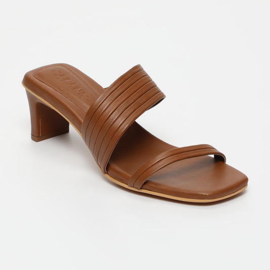 Nura sandales en cuir camel