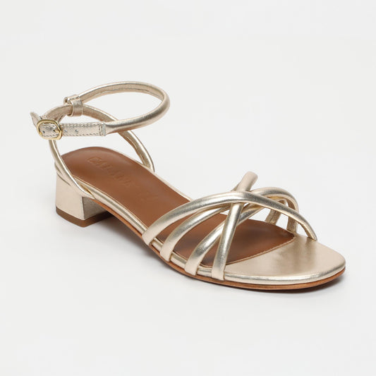 Nysia sandales en cuir gold