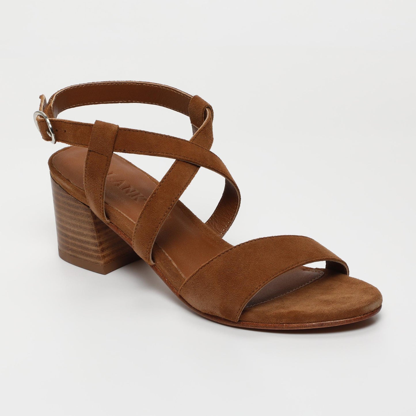 Nyssa sandales en cuir camel