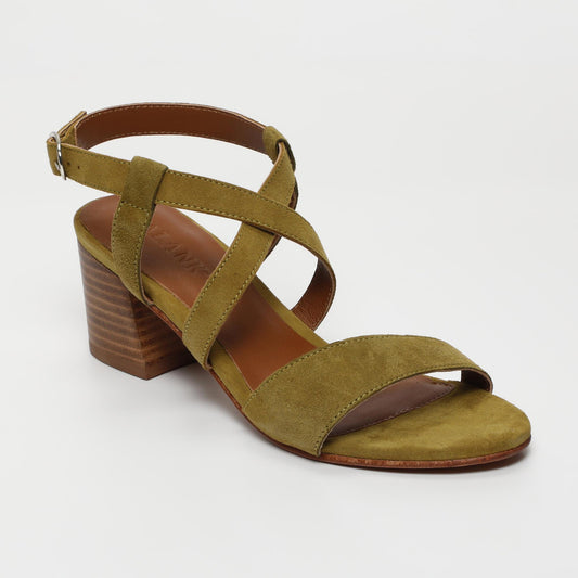 Nyssa sandales en cuir olive
