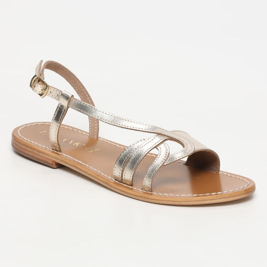 OBLIGADA sandales en cuir gold
