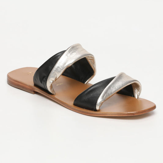OLNIE sandales en cuir black platinium