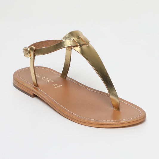 PEDERNERA sandales en cuir dark gold