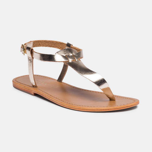 PEDERNERA sandales en cuir gold