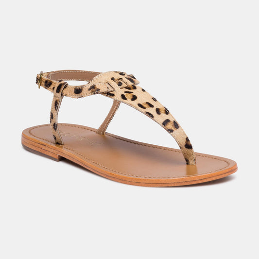 PEDERNERA sandales en cuir leopard