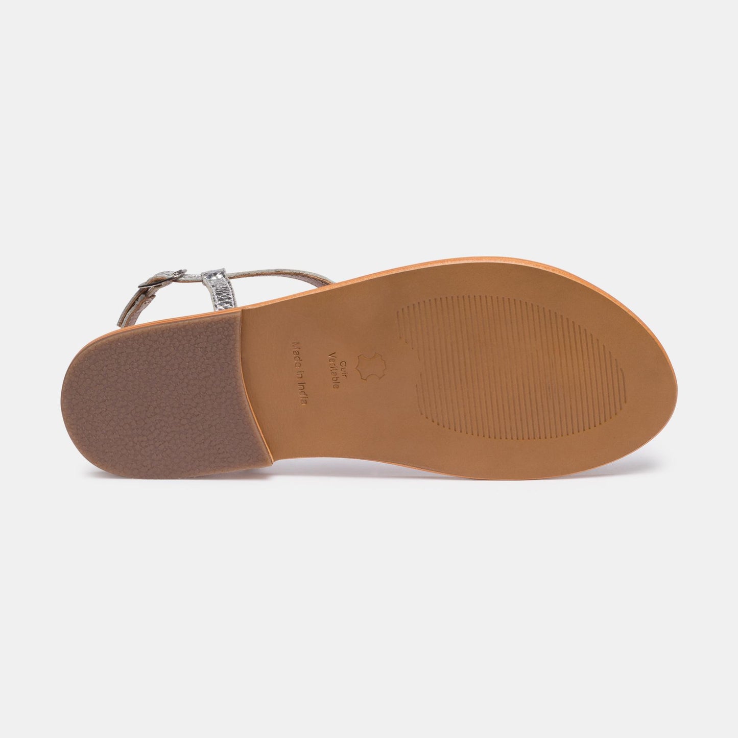 PEDERNERA sandales en cuir silver snake