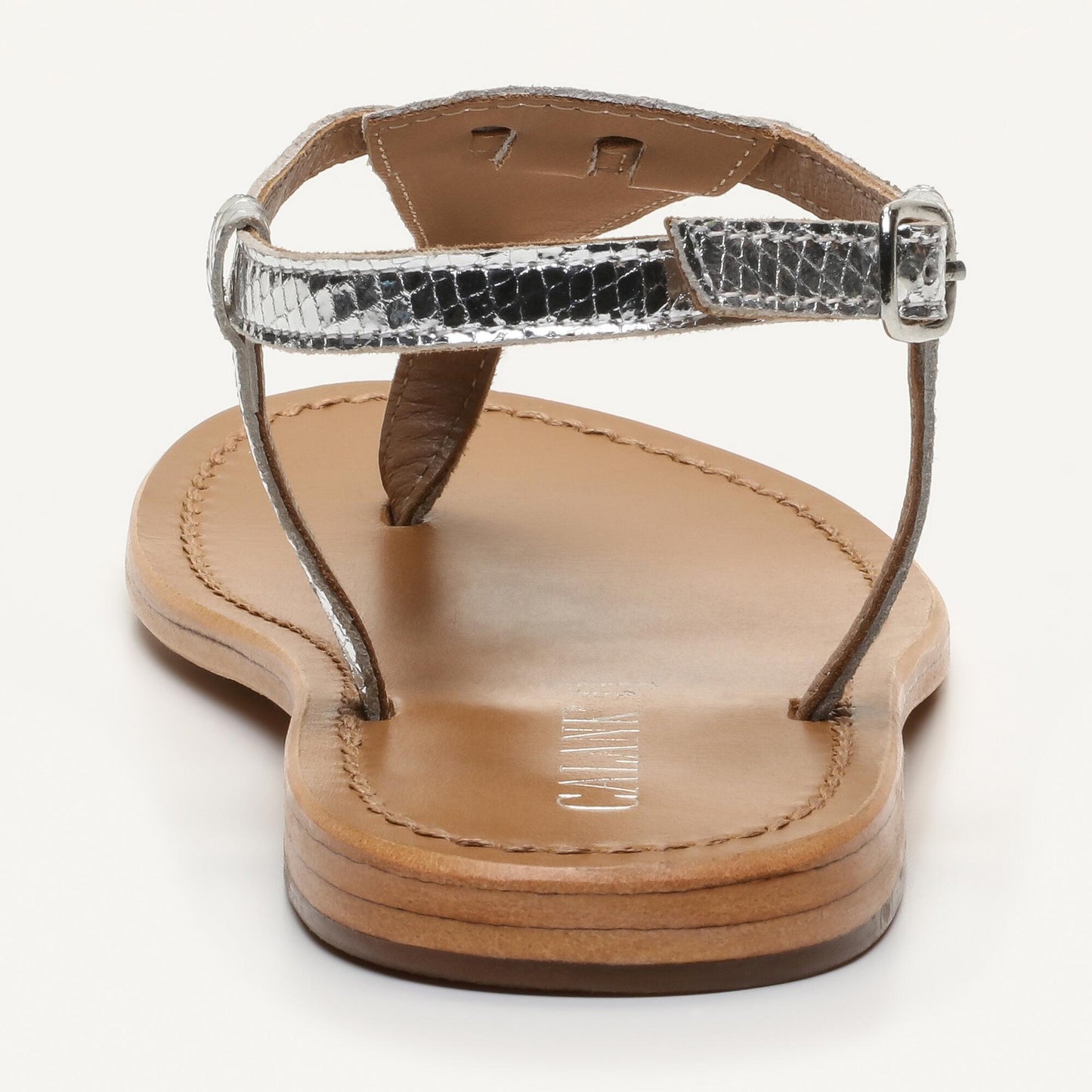 PEDERNERA sandales en cuir silver snake