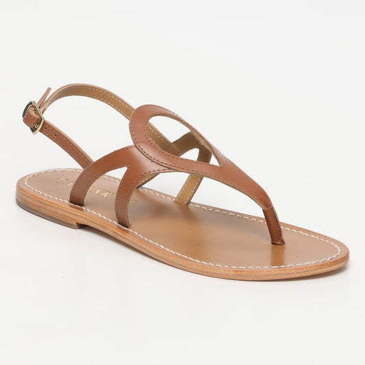 RIVERA sandales en cuir camel