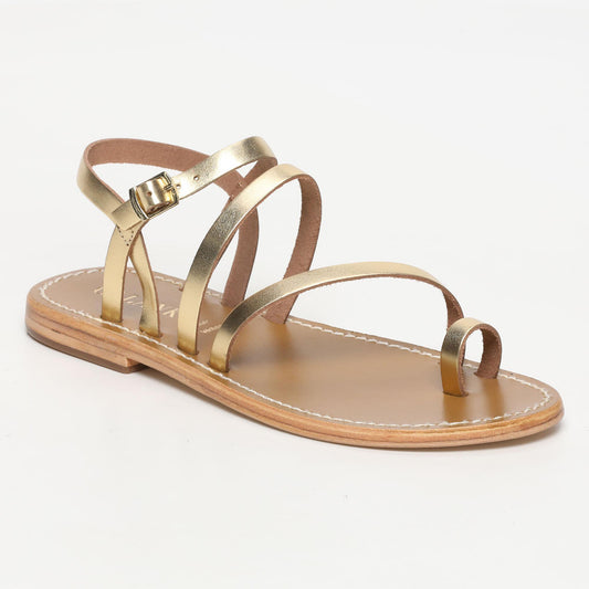RIVOLI sandales en cuir dark gold