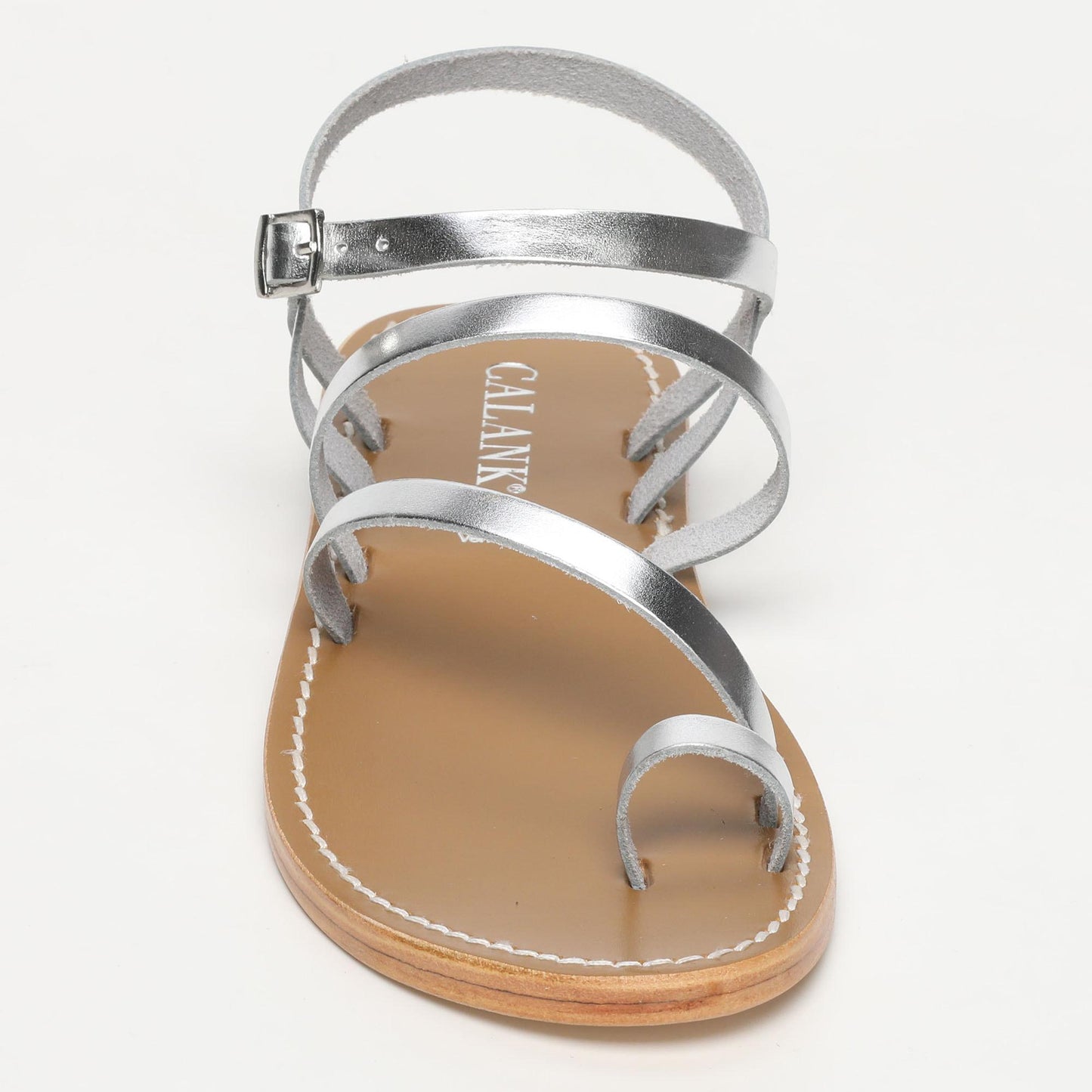 RIVOLI sandales en cuir silver