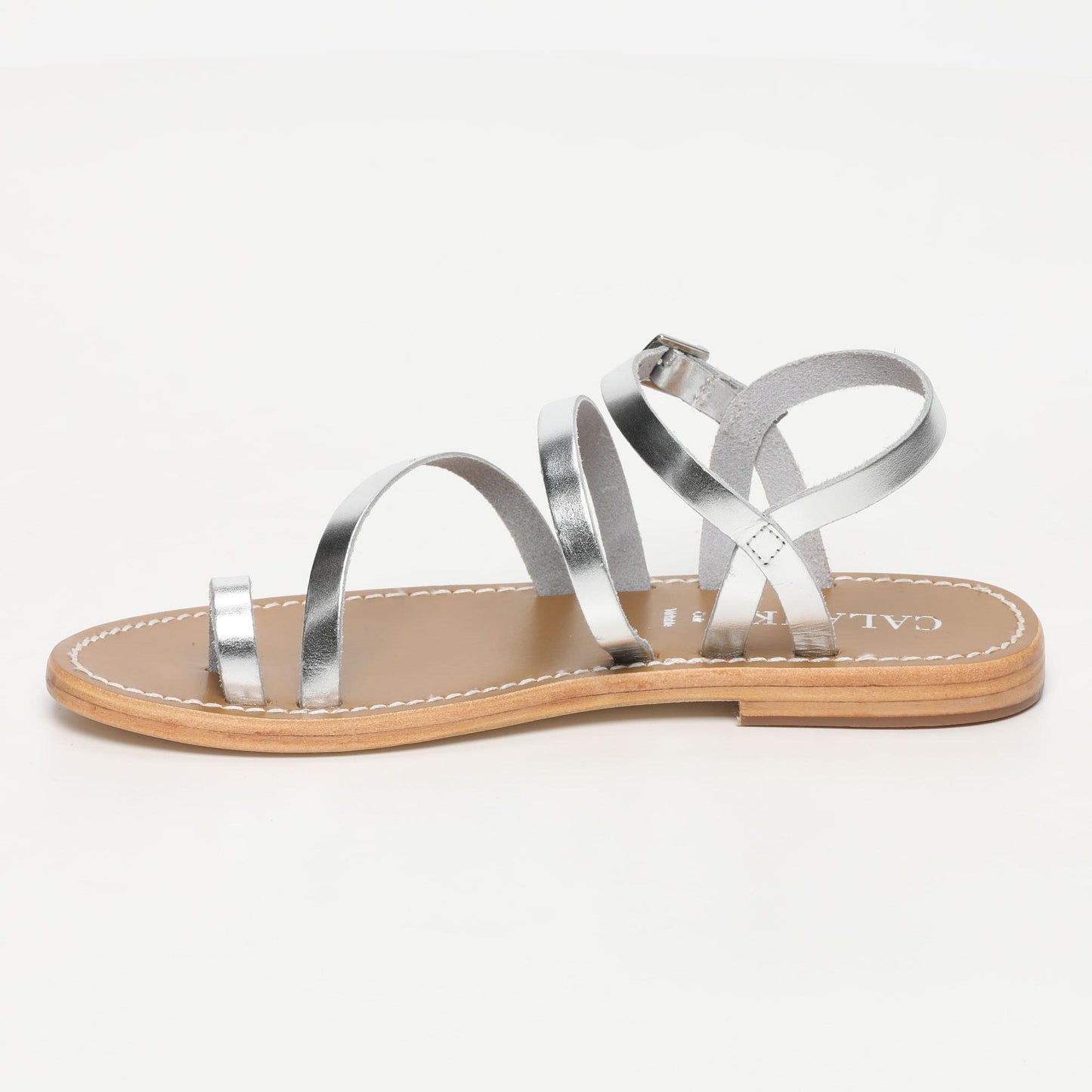 RIVOLI sandales en cuir silver