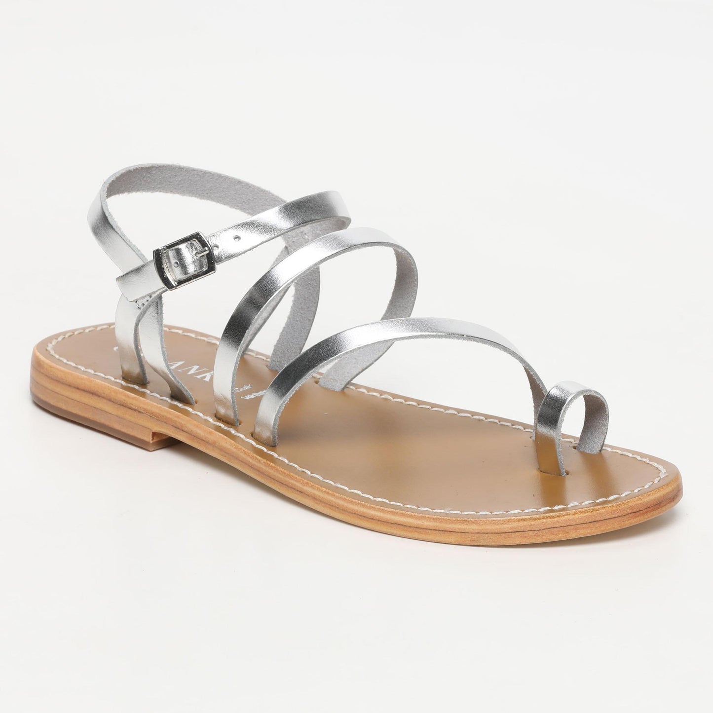 RIVOLI sandales en cuir silver