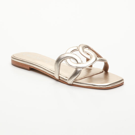 ROMI sandales en cuir gold