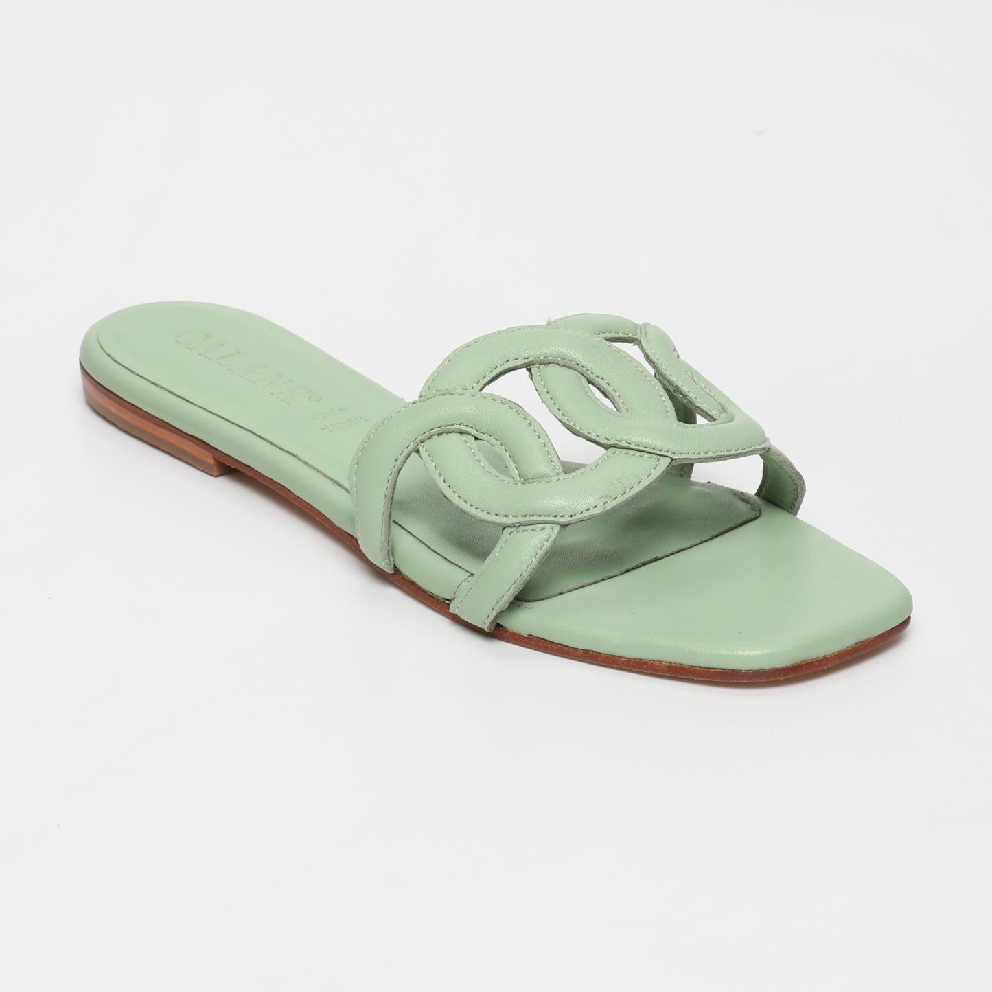ROMI sandales en cuir mint