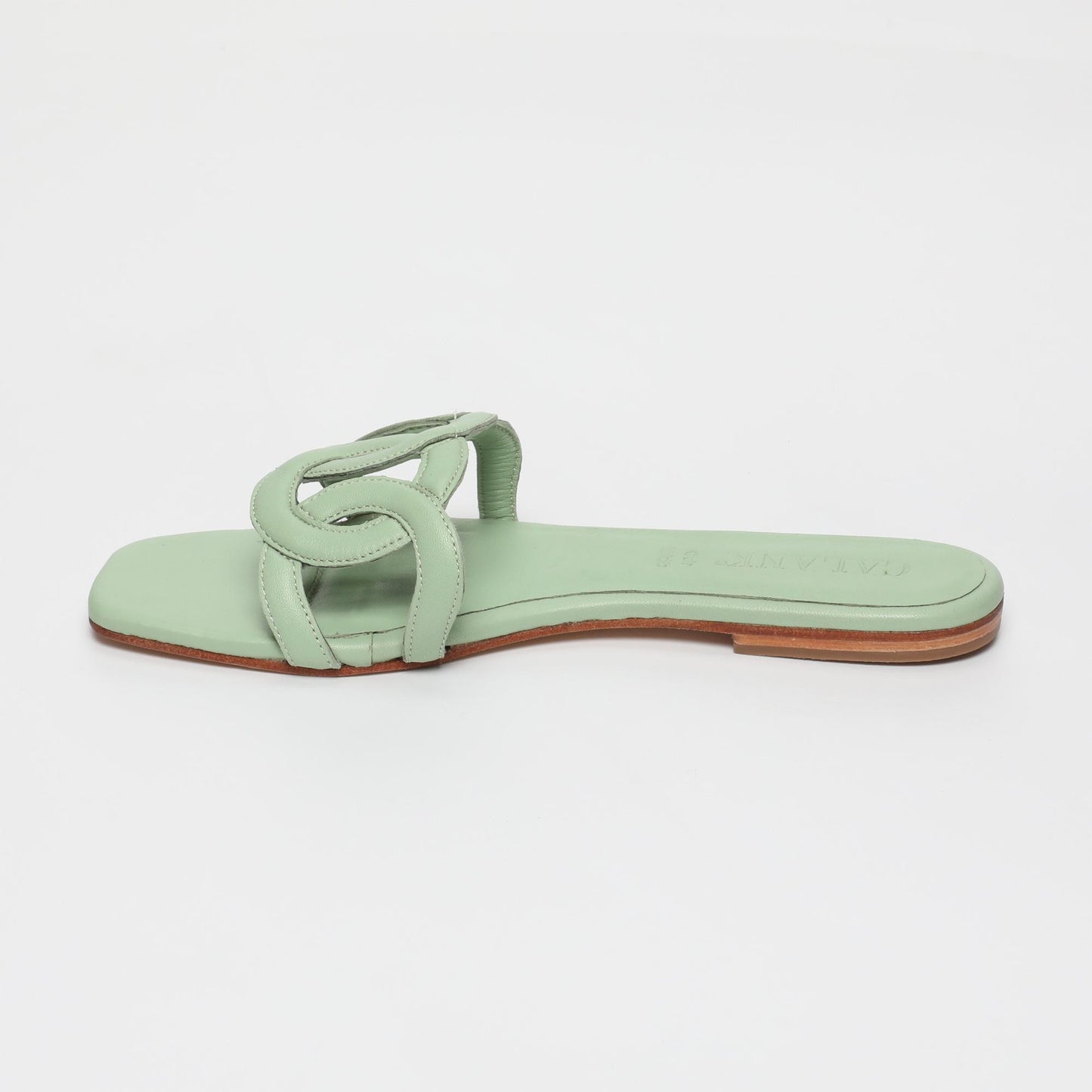 ROMI sandales en cuir mint