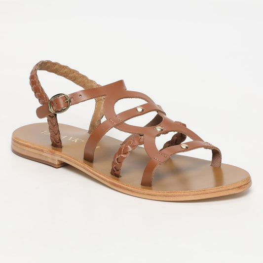ROSSANO sandales en cuir camel