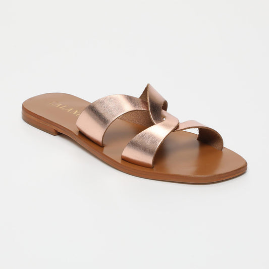 Ruby sandales en cuir rosegold