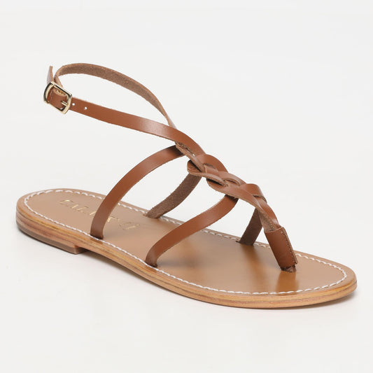 SALADO sandales en cuir camel