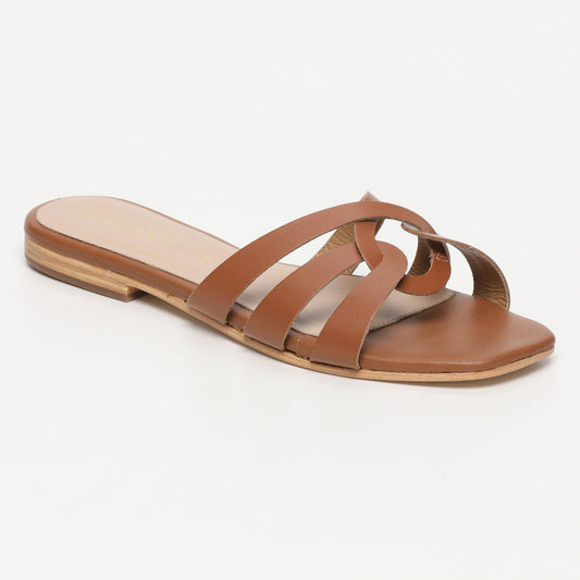 SARNO sandales en cuir camel