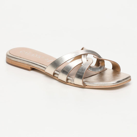 SARNO sandales en cuir gold