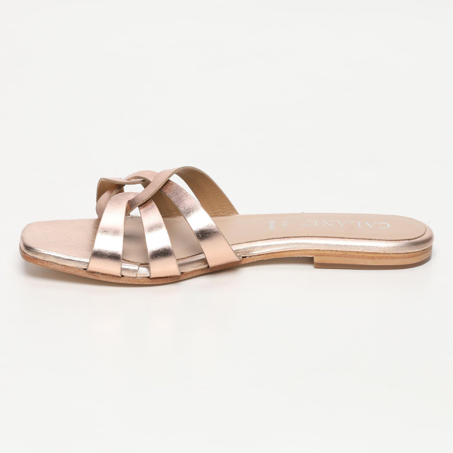 SARNO sandales en cuir rosegold