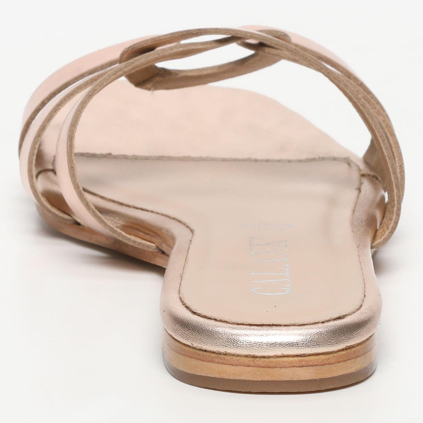 SARNO sandales en cuir rosegold