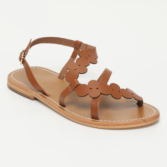 SARZANA sandales en cuir camel