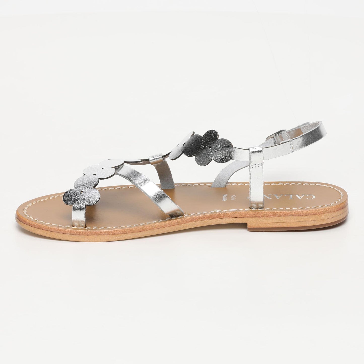 SARZANA sandales en cuir silver