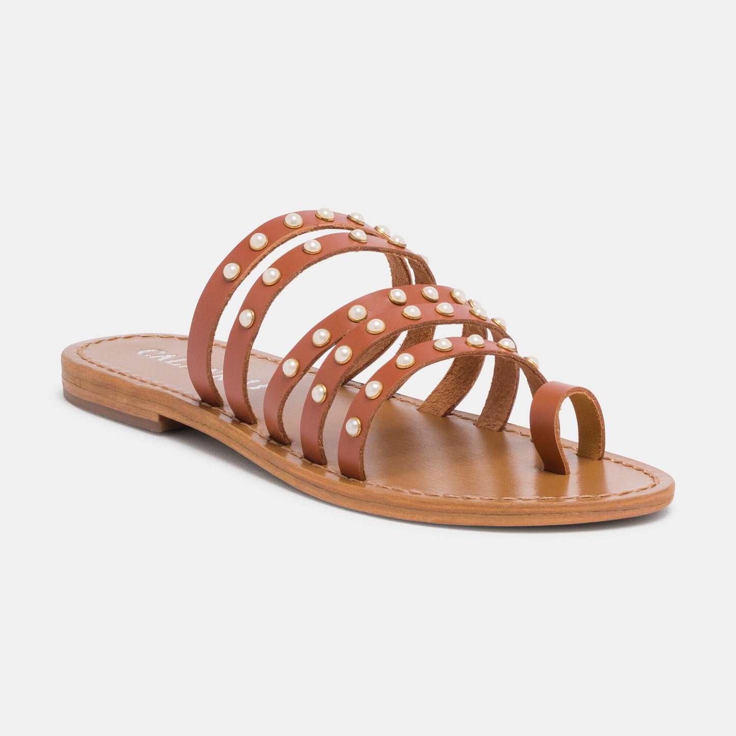 STATIRA sandales en cuir camel