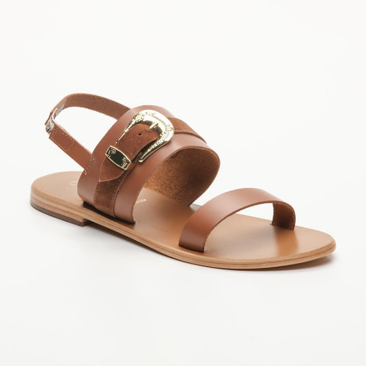 SUD sandales en cuir camel