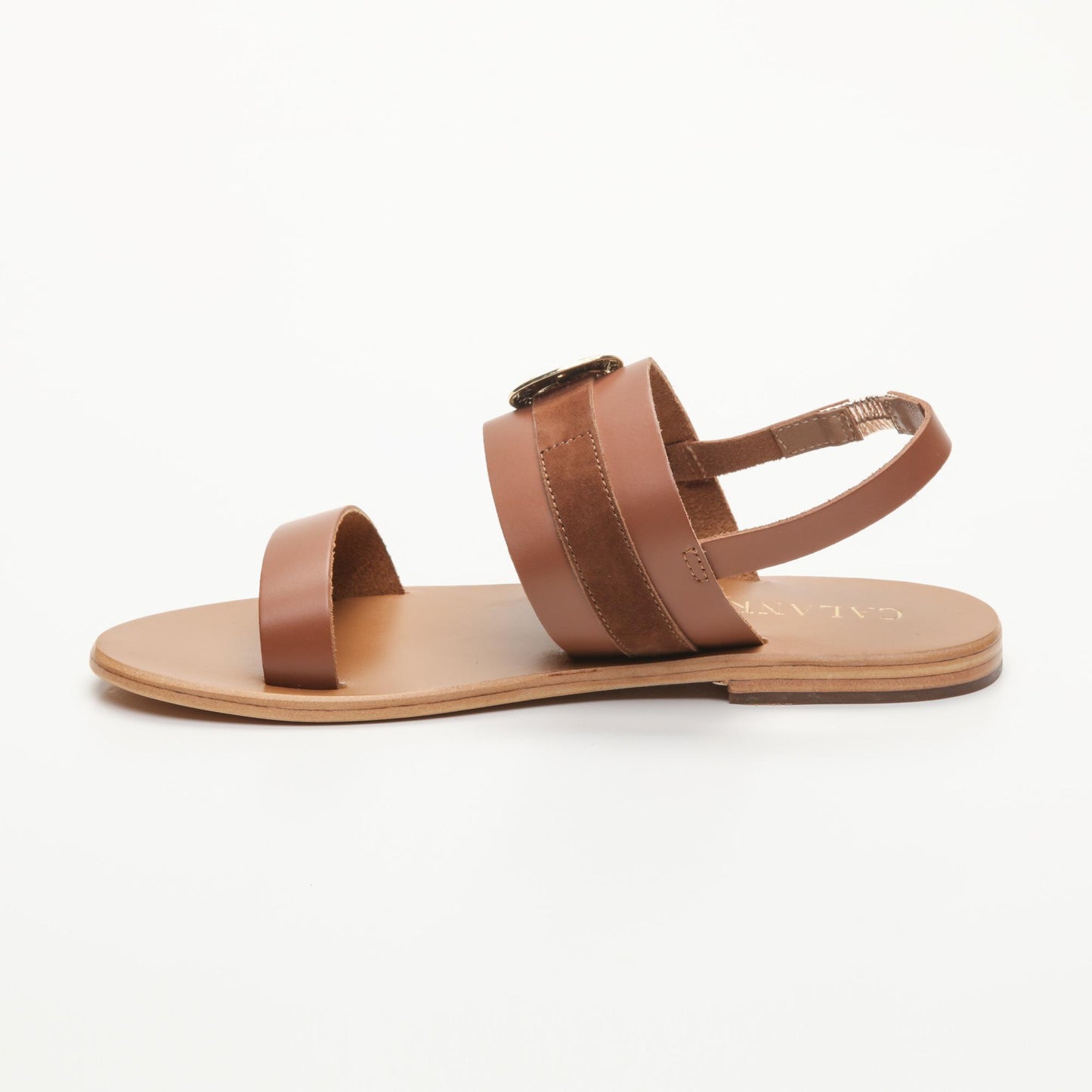 SUD sandales en cuir camel