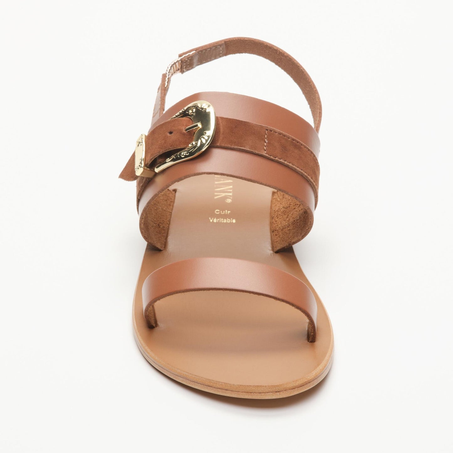 SUD sandales en cuir camel