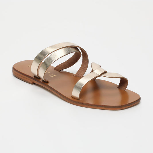 Sadie sandales en cuir gold
