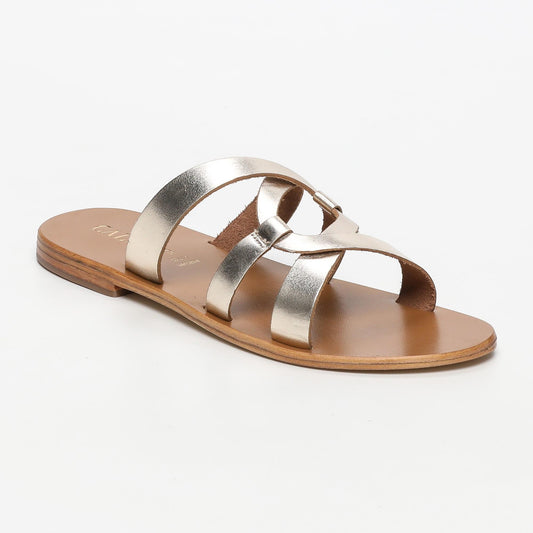 Sarah sandales en cuir gold