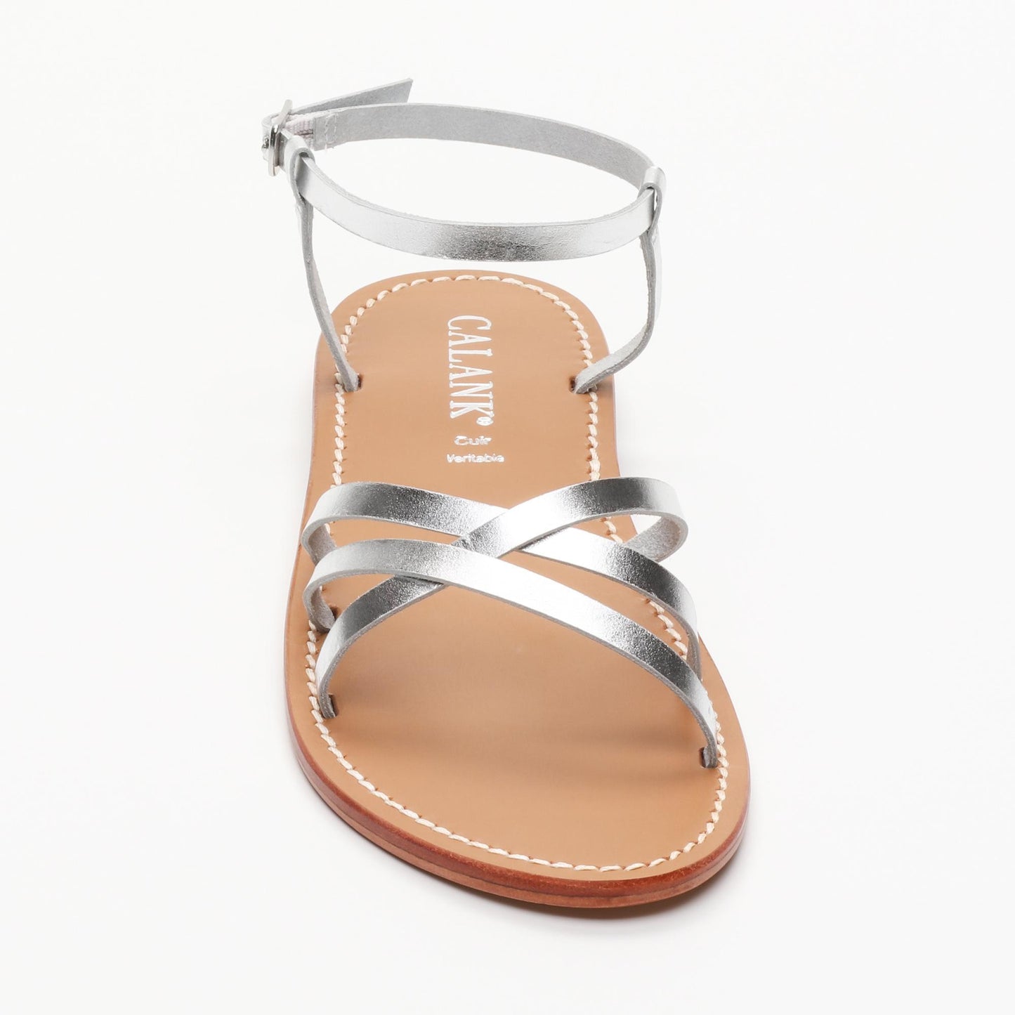 TALI sandales en cuir silver