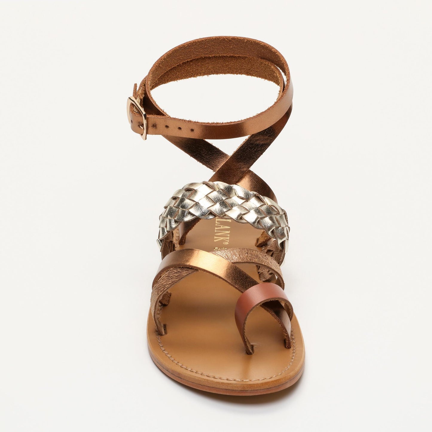 TAMBORITHA sandales en cuir tan bronze gold