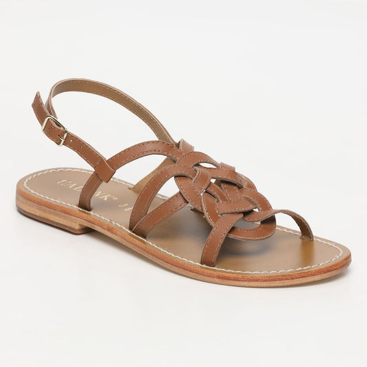 TIVOLI sandales en cuir camel