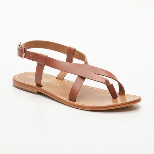 TUSKA sandales en cuir camel