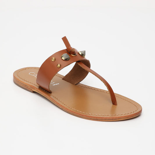 UBATUBA sandales en cuir camel