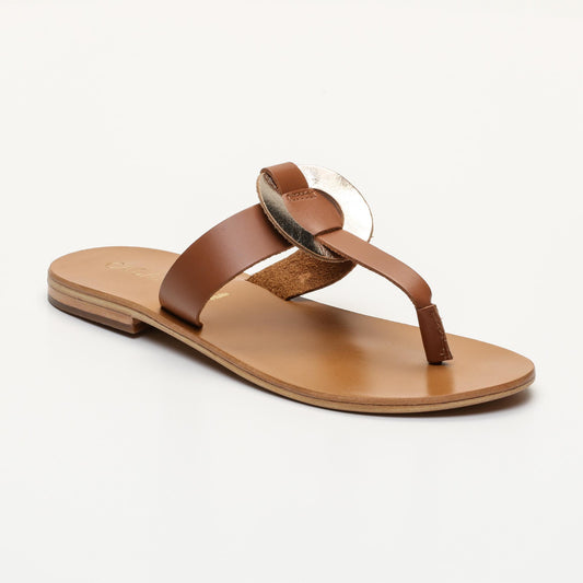 WILA sandales en cuir camel dark gold
