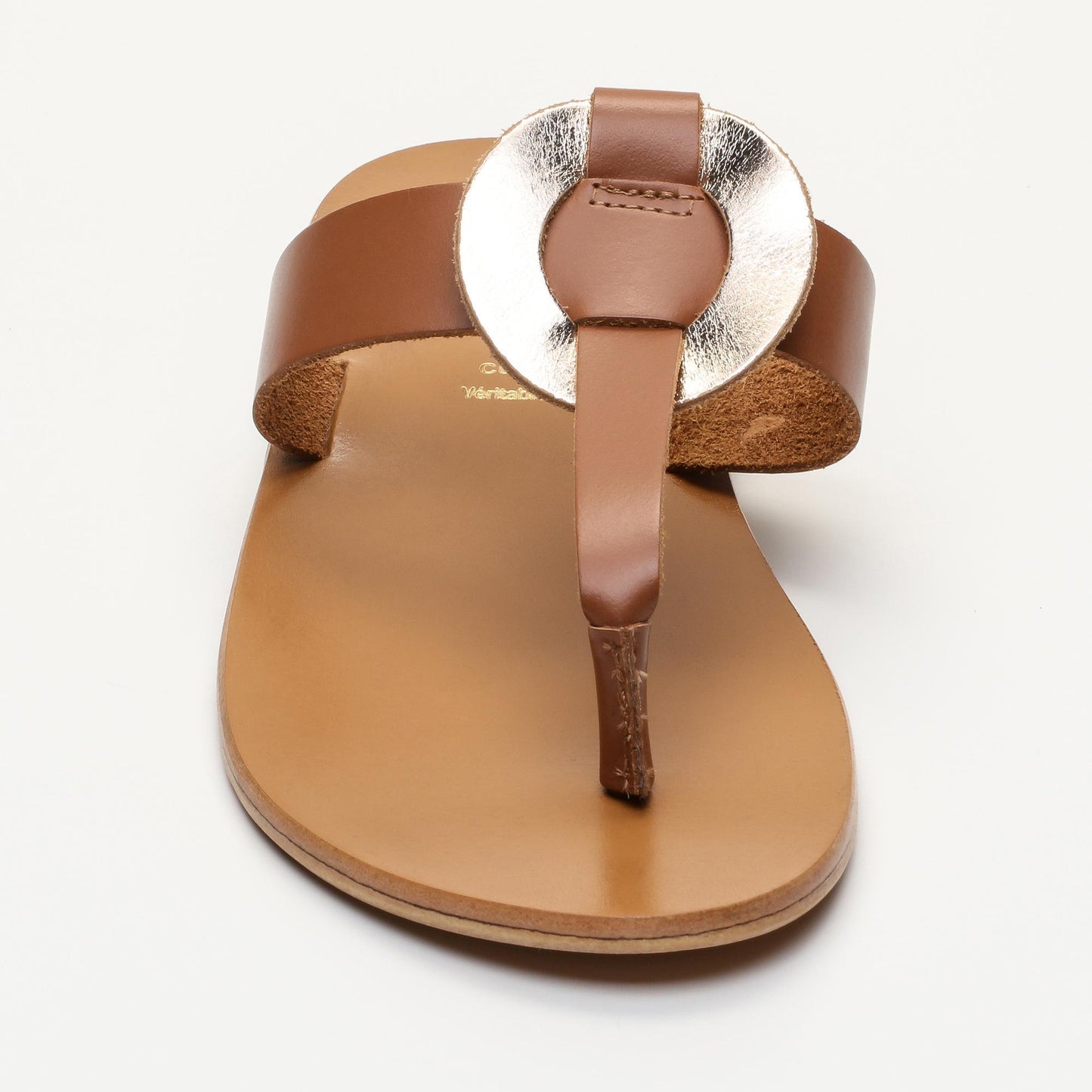 WILA sandales en cuir camel dark gold
