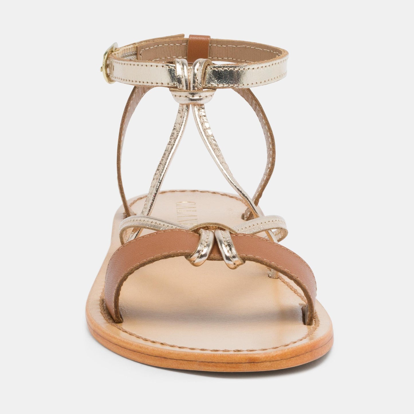 ZELICA sandales en cuir tan