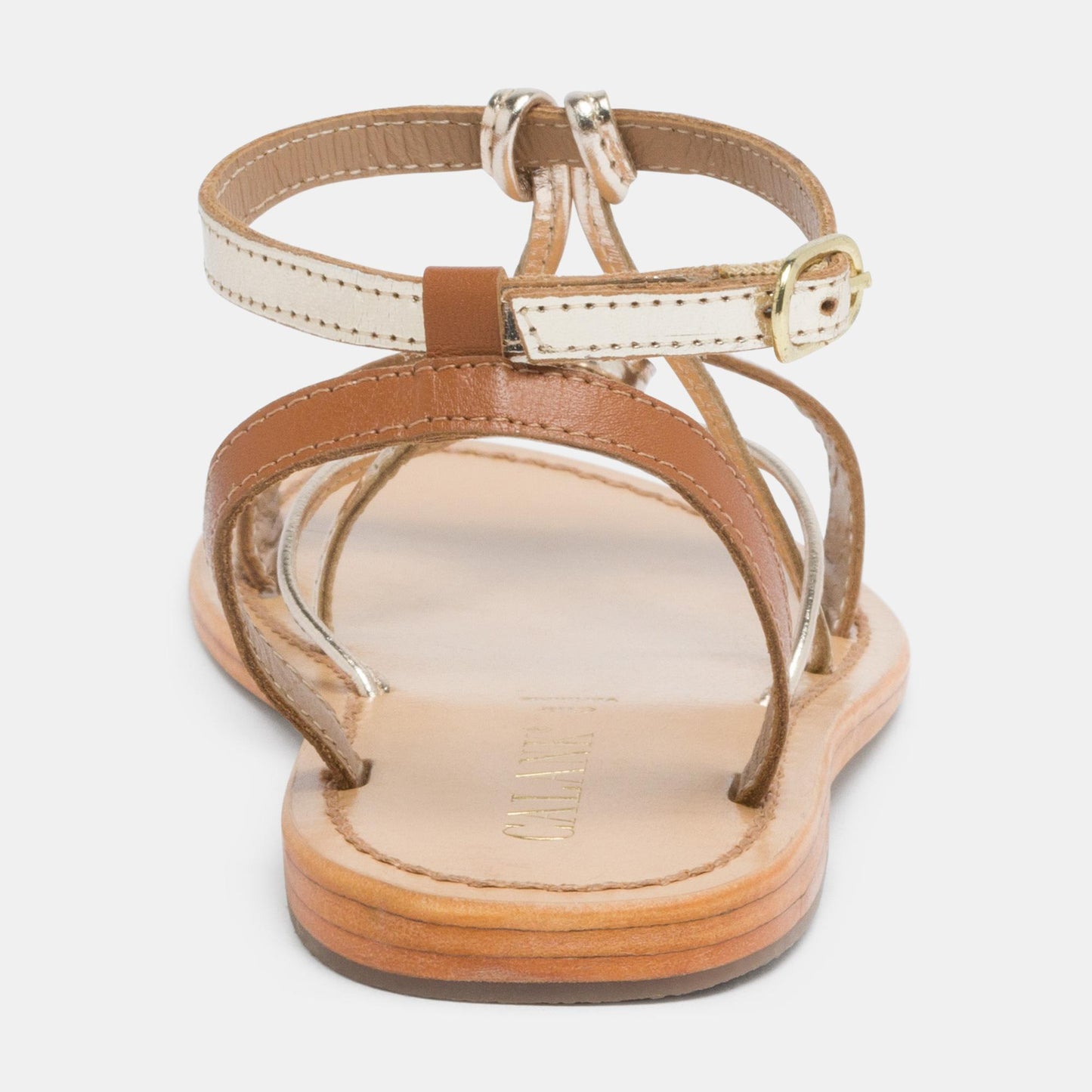 ZELICA sandales en cuir tan