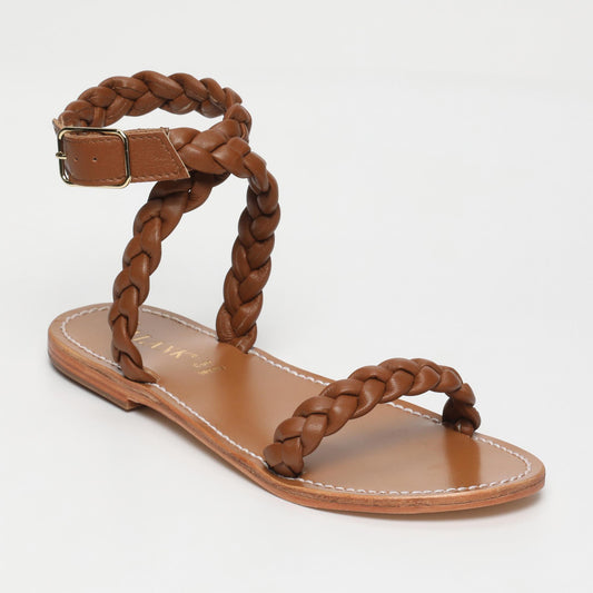 lani sandales en cuir camel