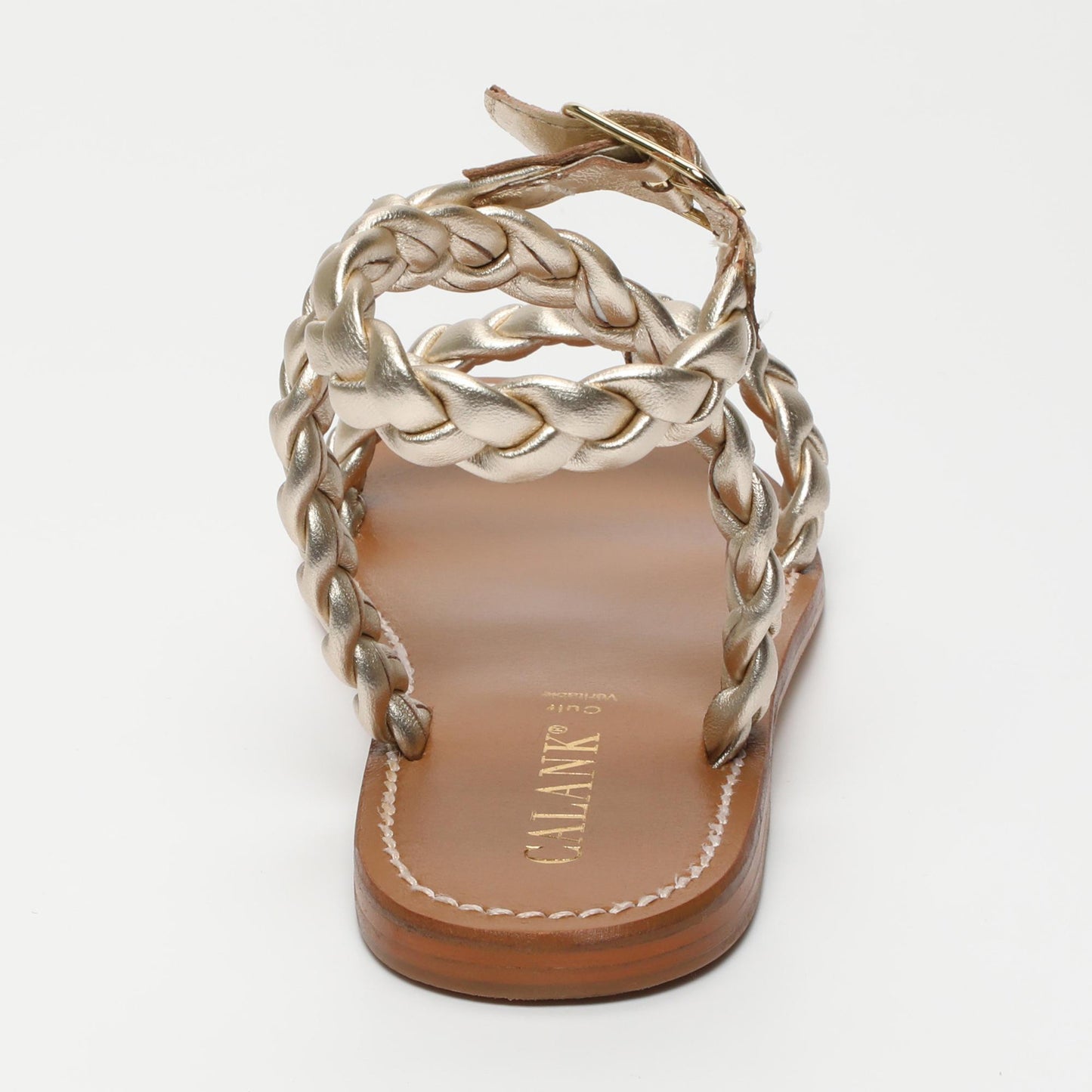 lani sandales en cuir platinium